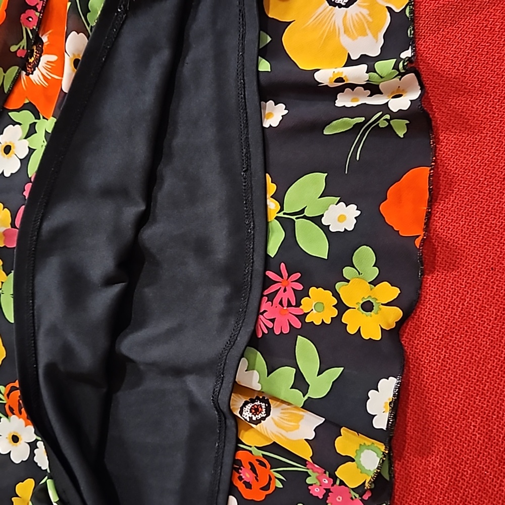 Twisted wunder floral print ruffled midi dress sz 6 tiered bell sleeves vibrant - Picture 10 of 12